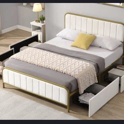 Kind Size Bed With Free Mattress 