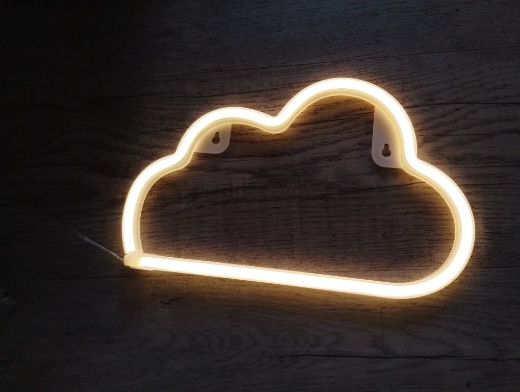 LED Cloud Neon Sign, Warm White