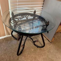 2 Metal Side Tables + 1 Main Center Table w/ Glass included.