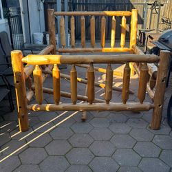 Log Bed Frame 