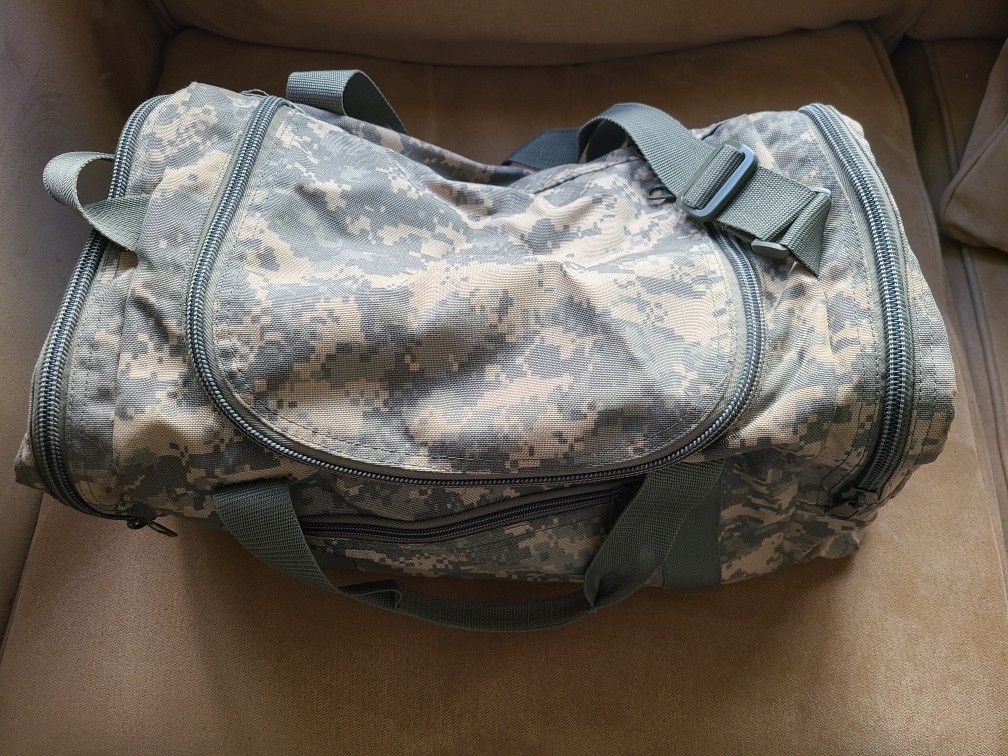 Camouflage duffle bag