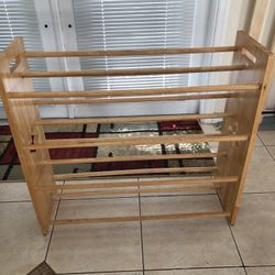 Shoe Rack/Toy Bin Organizer Wooden 3-Tier 