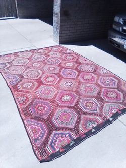 Vintage Hand Woven Rug
