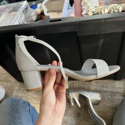 Size 6 Silver High Heels