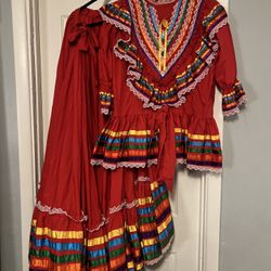 Vestido Rojo De Folclórico