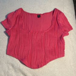 Hot Pink Crop Dress Top
