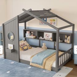 Twin size house bed
