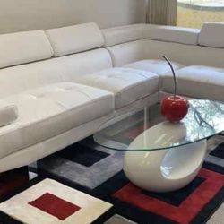All White MODERN 🪑 🛋️ SECTIONAL 🛋️