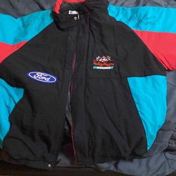 mike wallace #90 signed ford racing jacket XL