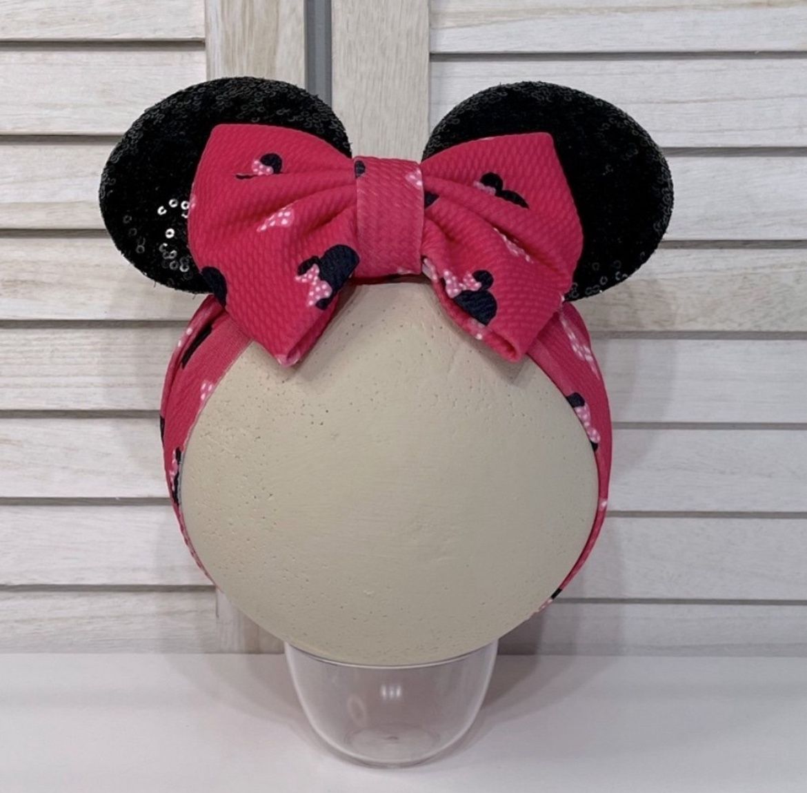 NEW Baby Minnie Mouse Ears Headband *FIRM*