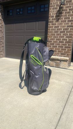 IZZO grey/lime green tour golf bag