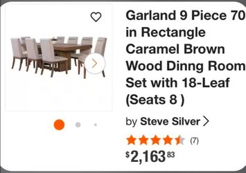BRAND NEW IN BOX DINING TABLE SET BY STEVE SILVER DESIG  WITH UPHOLSTERED CHAIRS