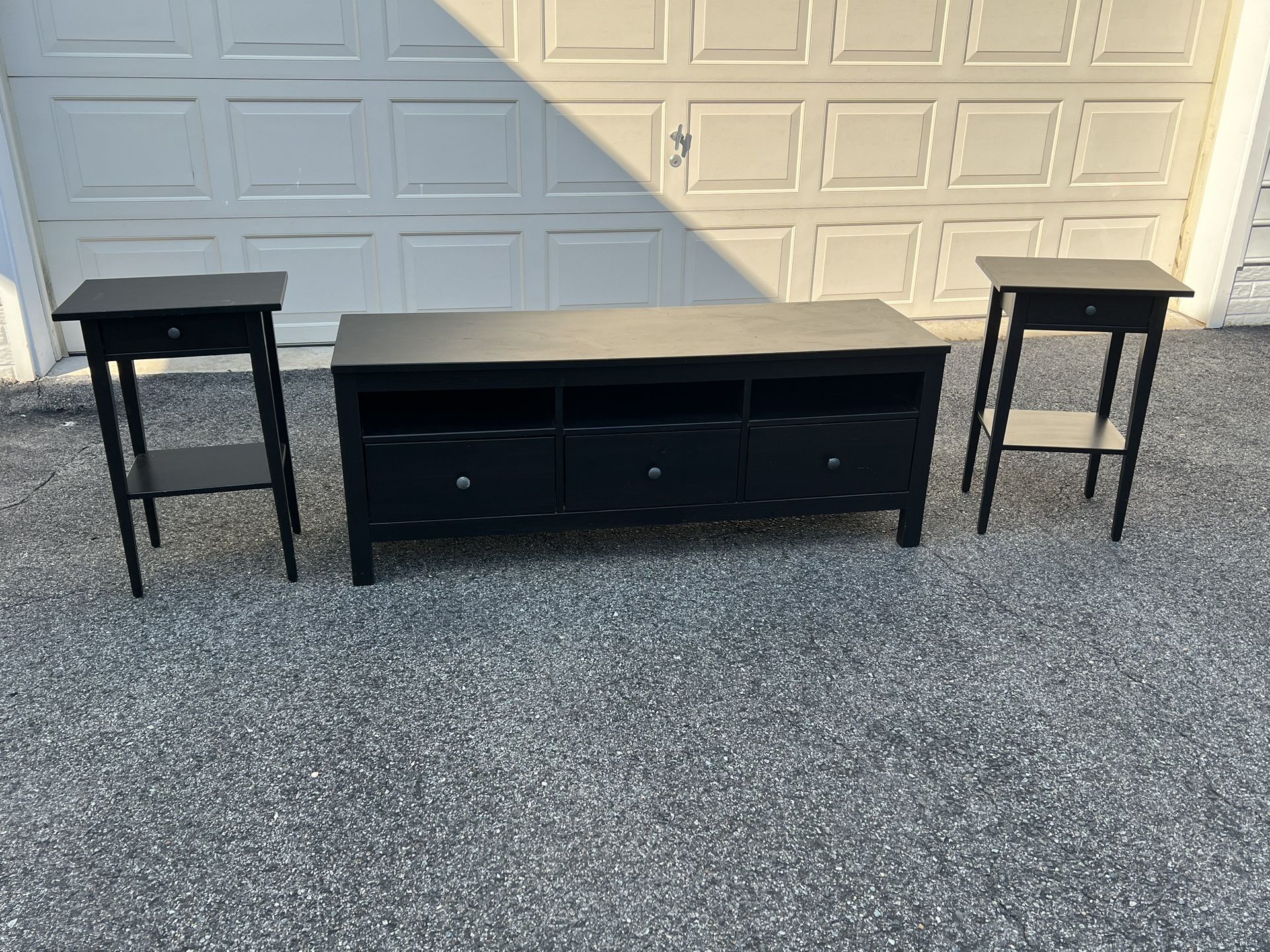 Hemnes Entertainment Stand & Side Tables/Nightstands