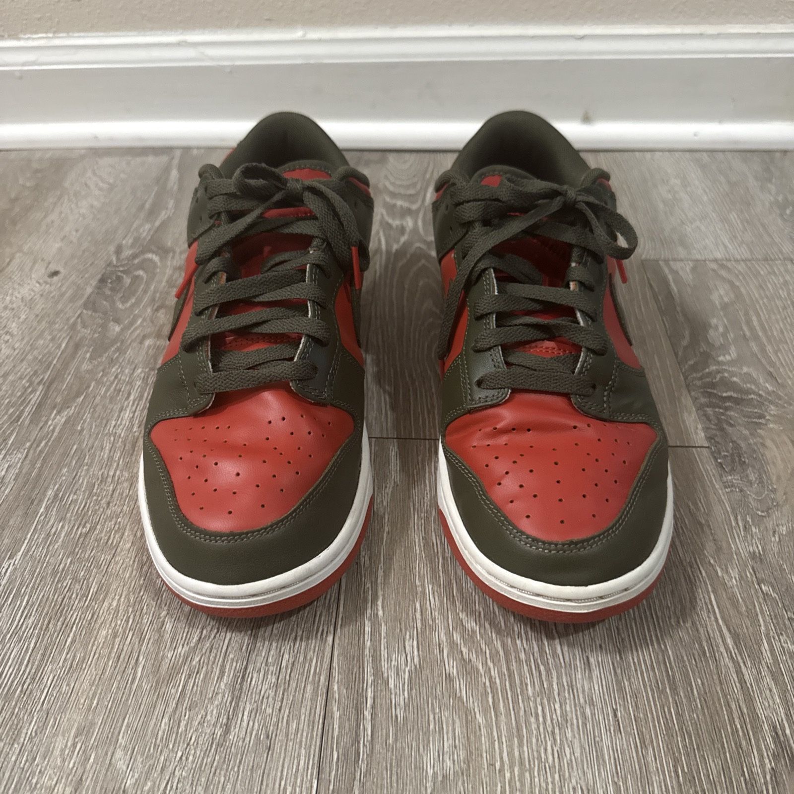 Nike Dunk Low Cargo Khaki Mystic Red Sz10