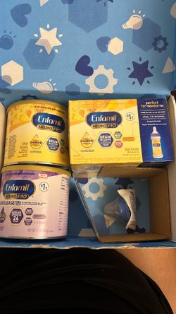 2 cans of baby formula & a 6-pack instant ready to use bottled formula