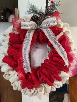 Burlap Christmas Wreath