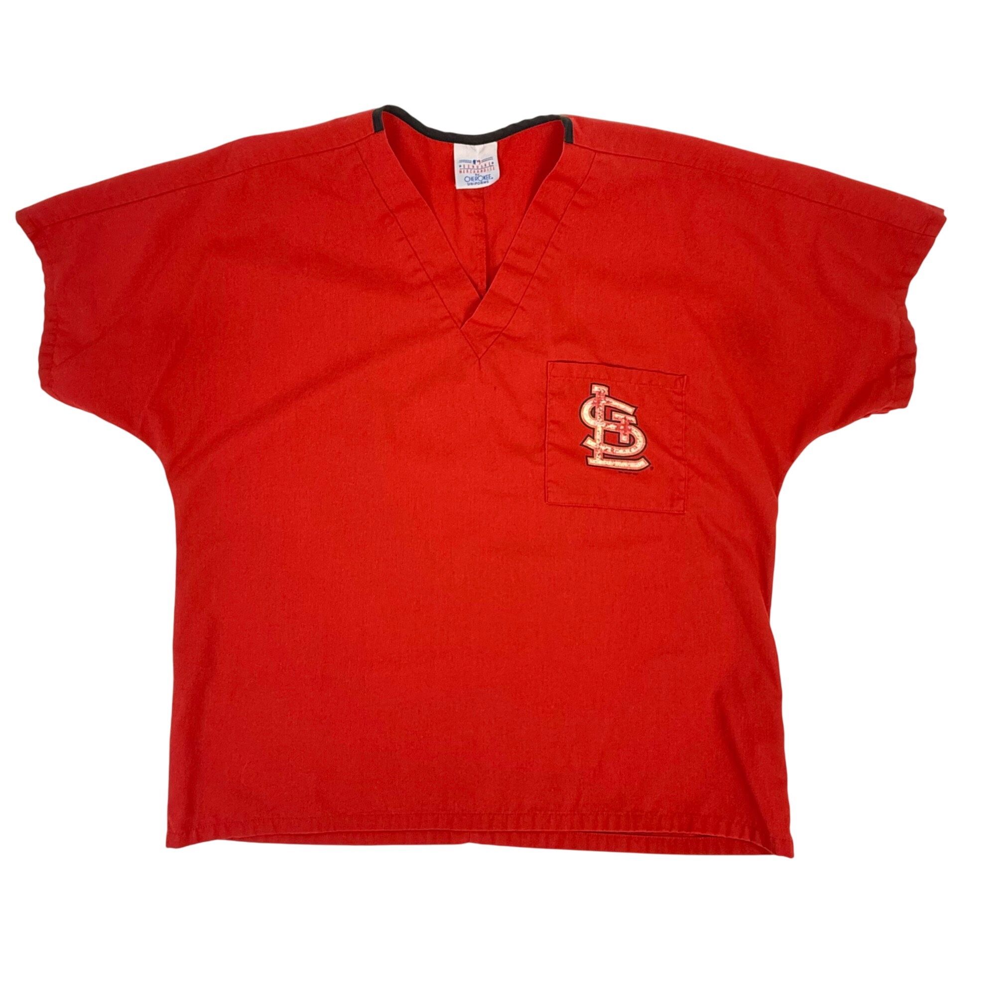 STL Cardinals Unisex Scrub Top Cherokee Uniform Top One Size