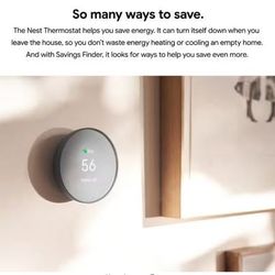 Google Nest Smart Thermostat – Charcoal, Like New