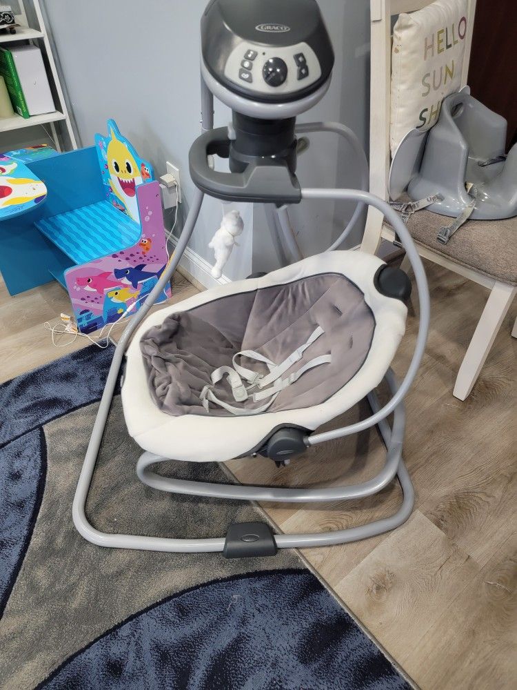 Graco DuetSoothe Swing and Rocker with Removable Swing Seat and 6 Swinging Speeds for Toddler Swing Seat and Swing Chair