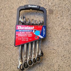Duralast 6pc Sae Ratcheting Wrench Set 