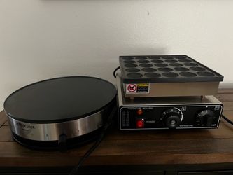 25 mini pancake and crepe maker + supplies