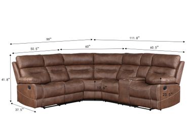L-Shape Sectional Reclining Sofa