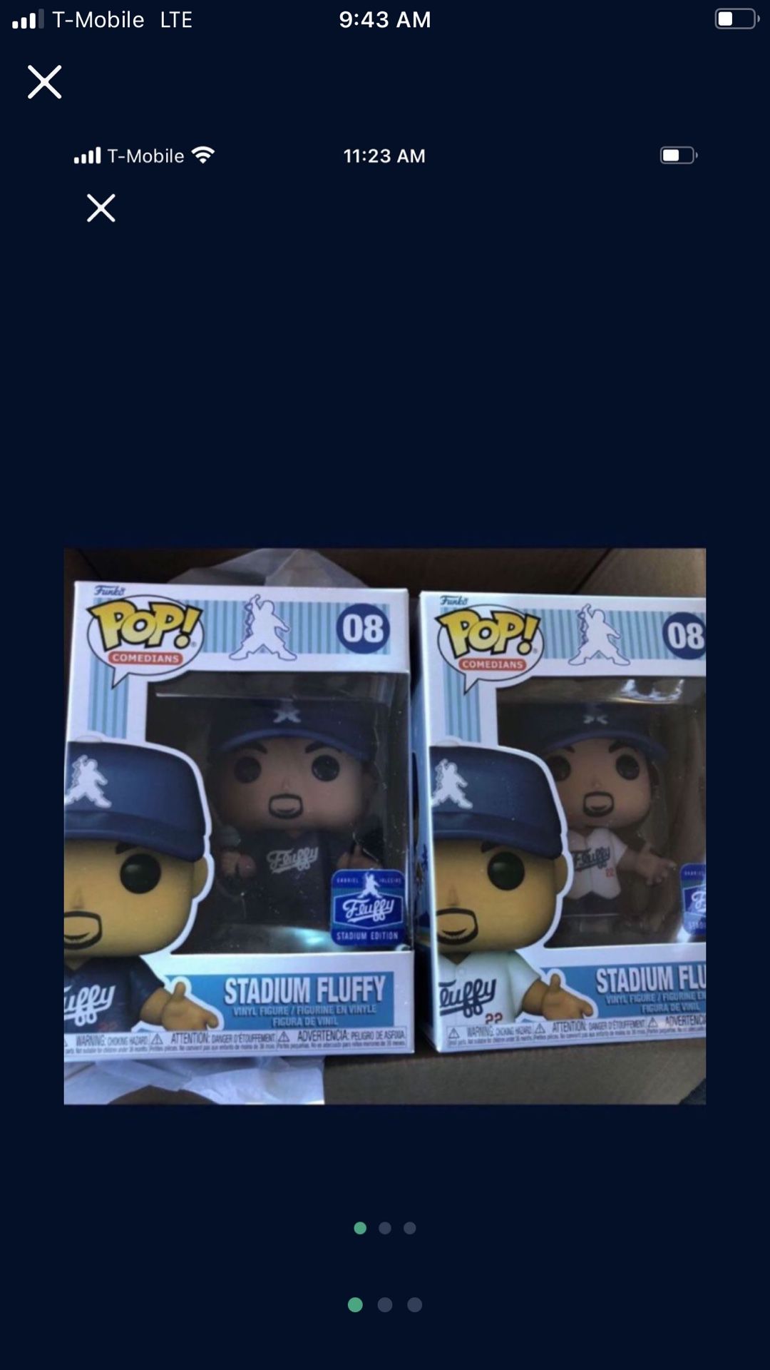 Never opened. I Have 2022 Dodger Stadium Exclusive Fluffy Funko Pop Set Both Editions. $80