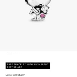 New Pandora Little Girl Charm 