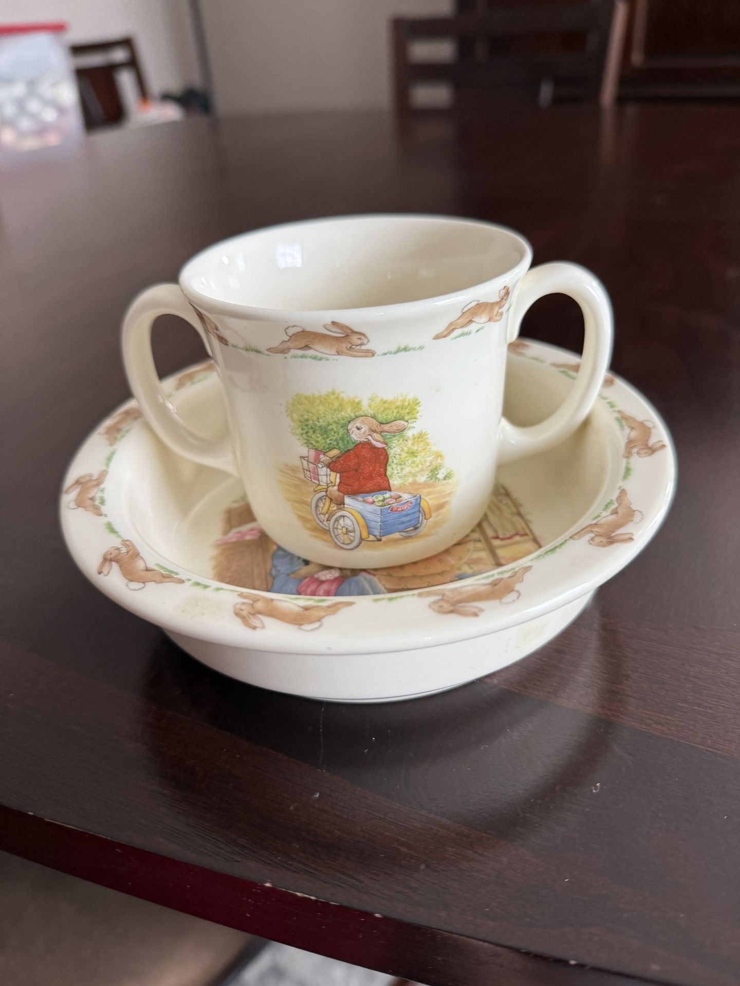 Royal Doulton Bunnykins Bowl And Cup