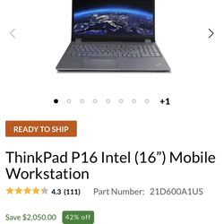 Lenovo ThinkPad P16 Intel (16”) Mobile Workstation laptop