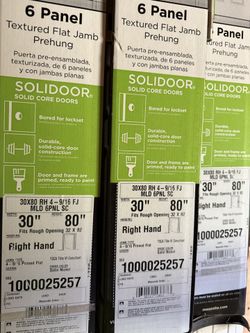 SOLID DOOOR 30 X80” Wood Frame