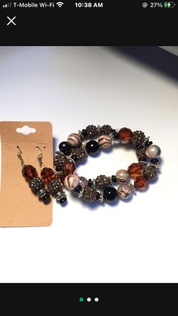 Handmade Bracelet N Earring Set 