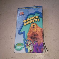 DISNEY Bear In The BIG BLUE HOUSE Dance Party VHS RARE Tested Works