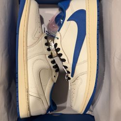 Jordan 1 Retro Low OG SP ‘Sail Military Blue’ Fragment x Travis Scott Sz: 10