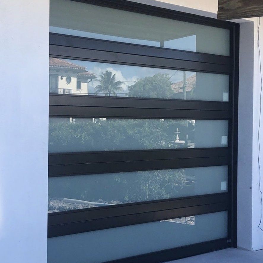 HIGH IMPACT GLASS GARAGE DOORS (THIS IS FOR A SINGLE CAR GARAGE)