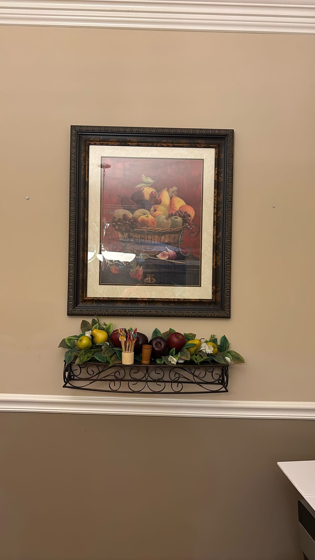 Fruit Framed Print with Metal Shelf
