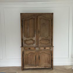 Antique French Chateau Cherry Wood Armoire