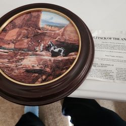 "WOLFPACK OF THE ANCIENTS"  W/ WOOD FRAME & Certificate Of Authenticity 