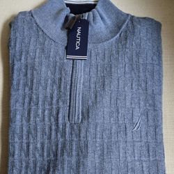 Brand New Blue Nautica Men's Sweater. Size Large