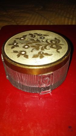 Vintage vanity powder jar