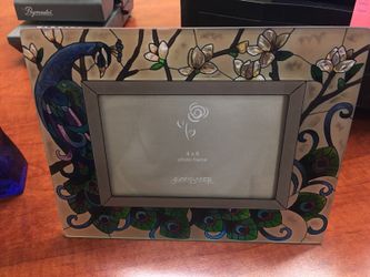 Peacock picture frame 4x6