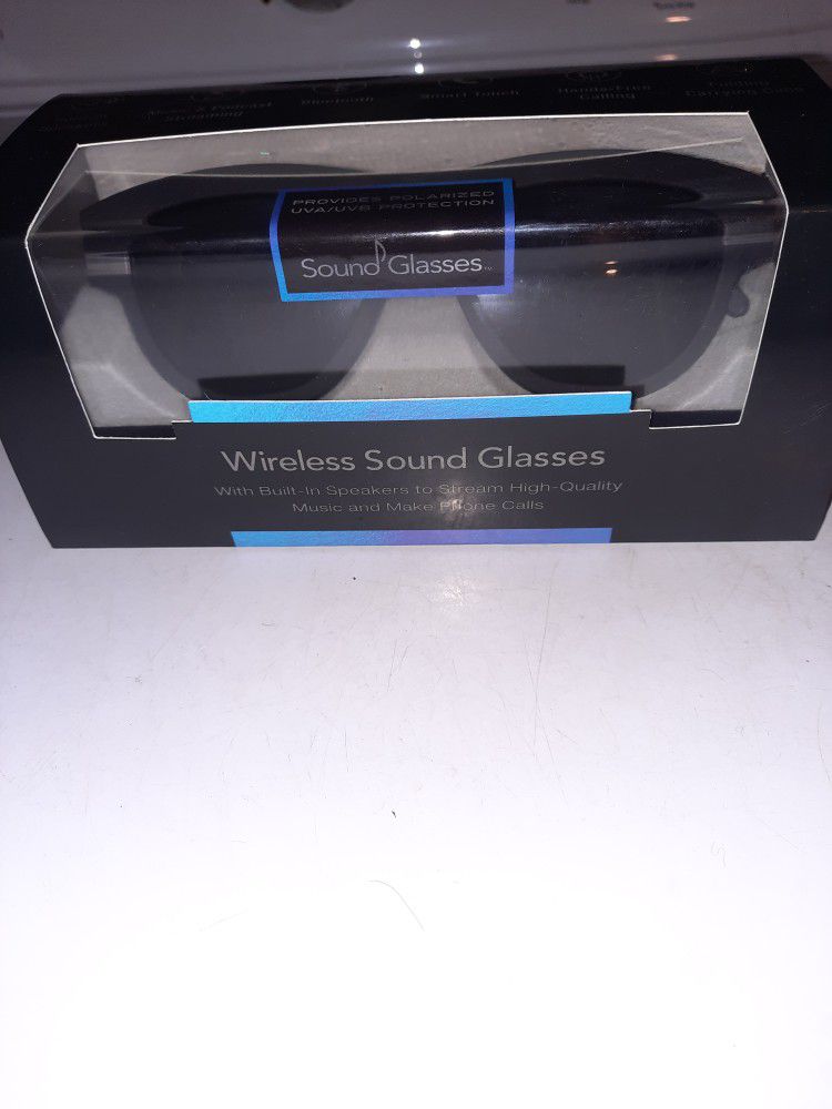 Tristar Wireless Sound Glasses W/ Built-in Speakers For High-Quality Music & Make Phone Calls - New