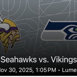 Nov 30 Seahawks Vs Vikings. Sec 204
