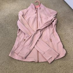 lululemon light pink define jacket sz 10