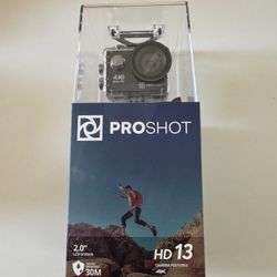 PROSHOT HD13 4K Waterproof "GoPro" Camera New In Sealed Box