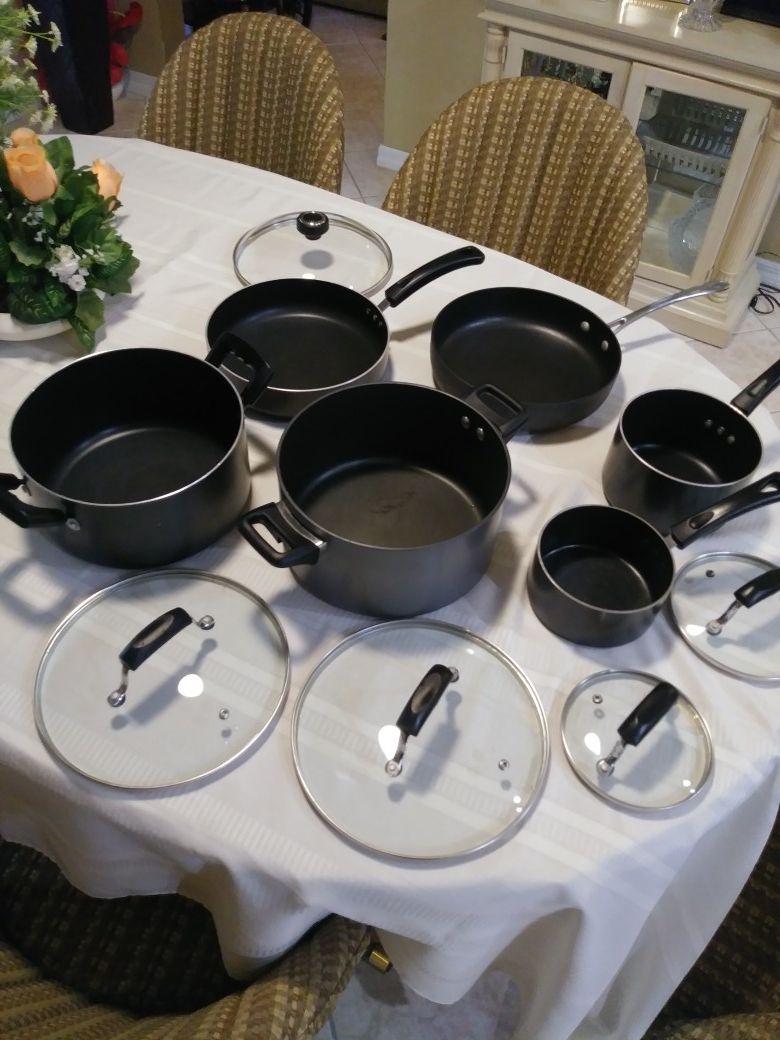 8 piece pots and pan non-stick set for cooking