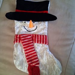 3-D Snownan 18"h Decor Stocking