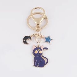 Magic Cat Moon Cat Pendant Necklace blue Cat For Women pendant.