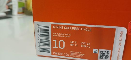 Nike superrep cycling shoes spd 105 compatible men size 10 & 10.5 new
