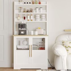 Microwave Stand & Coffee Bar Cabinet  